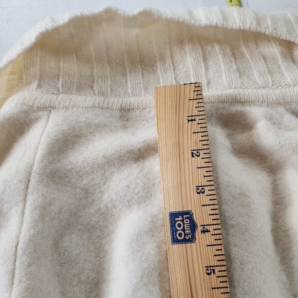 Vintage Pendelton Lambs Wool Cape Ivory Made In USA Medium? Shawl Old Money - Picture 11 of 15